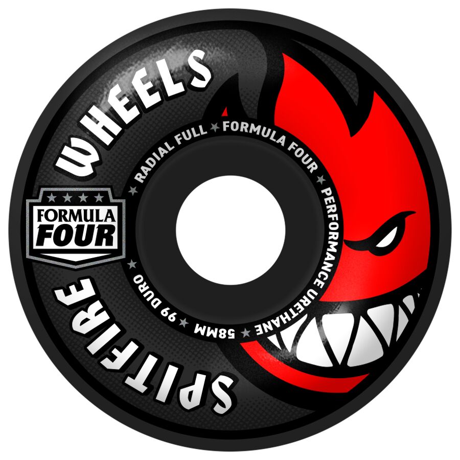Spitfire Formula Four Team Colors 99D Radial Full - Black 58mm