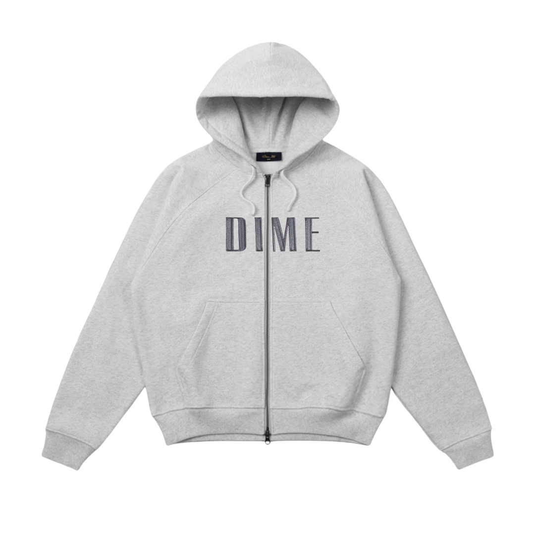 Dime Blocks Zip Hoodie - Heather Gray – Palm Isle Skateshop