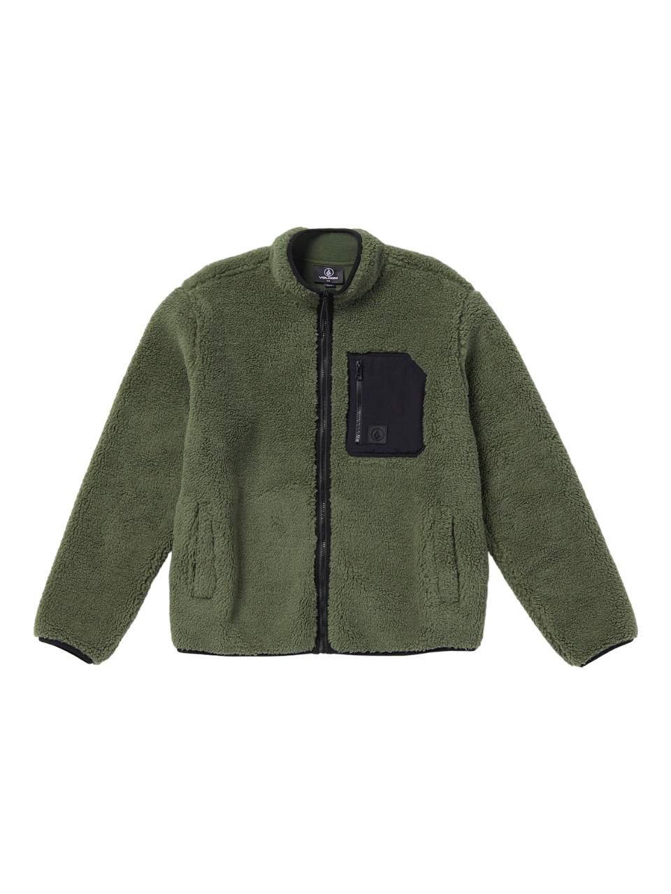 Volcom Muzzer Fuzzar Zip Fleece Jacket - Squadron Green – Palm
