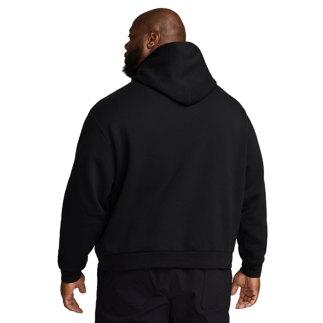 Fleece Pullover Skate Hoodie - Black/White