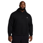 Fleece Pullover Skate Hoodie - Black/White