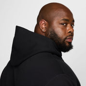 Fleece Pullover Skate Hoodie - Black/White