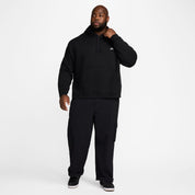 Fleece Pullover Skate Hoodie - Black/White
