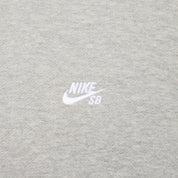 Fleece Pullover Skate Hoodie - DK Grey Heather/White