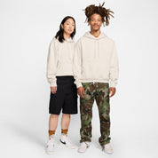 Fleece Pullover Skate Hoodie - LT Orewood Brown/White