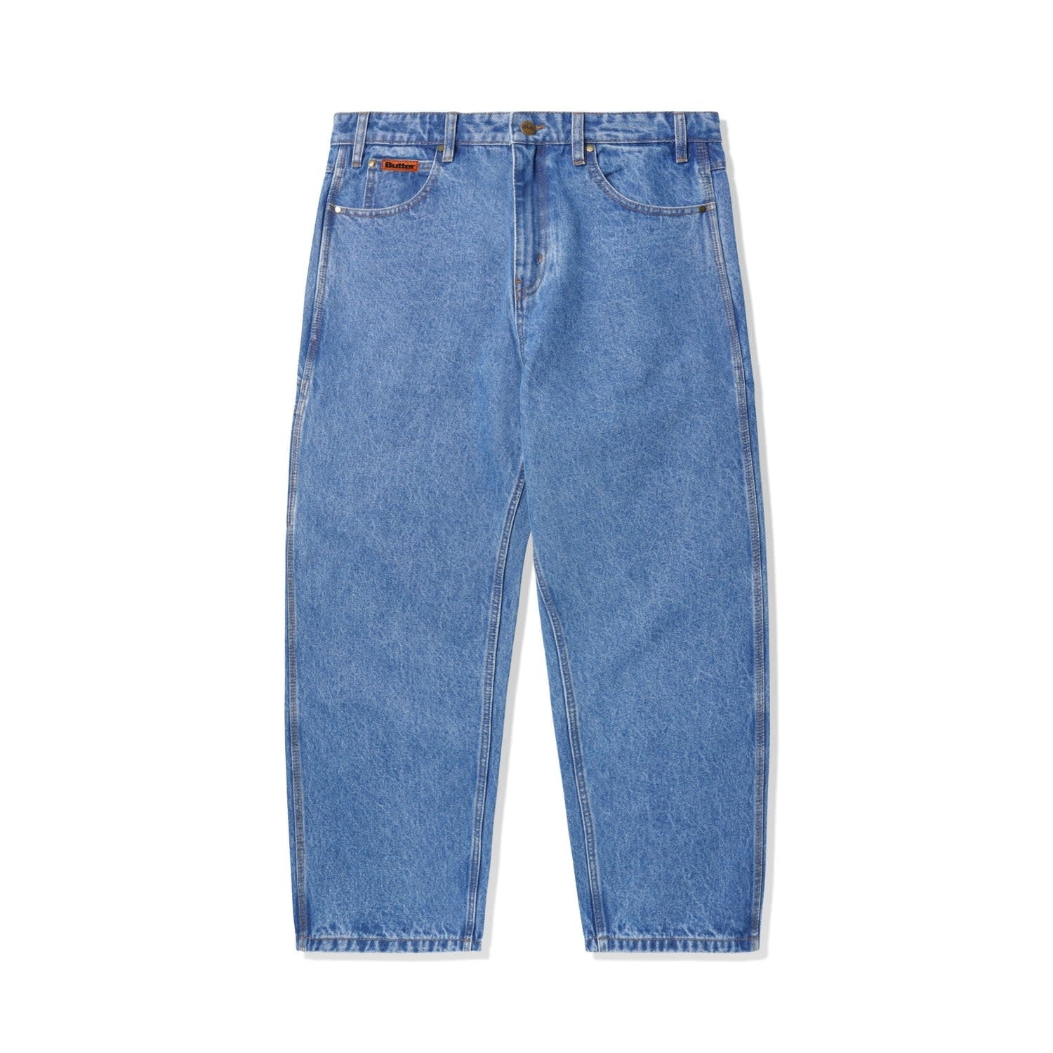 Jean Baggy en denim - Indigo délavé