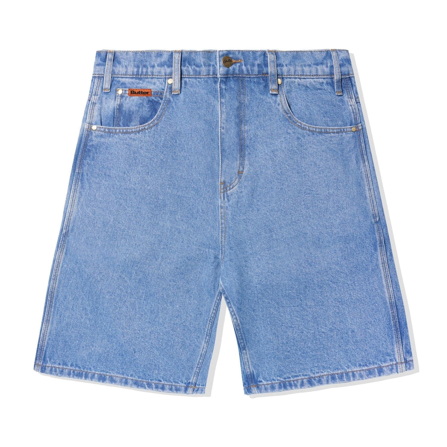 【BUTTER GOODS】Patch Pocket Denim Shorts - Washed Indigo Butter Goods Baggy Denim Shorts - Washed Indigo – Palm Isle