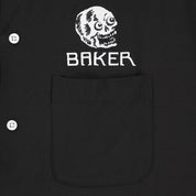 Chemise boutonnée à motif tête de mort - Noir