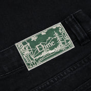 Classic Relaxed Denim Pants - Black