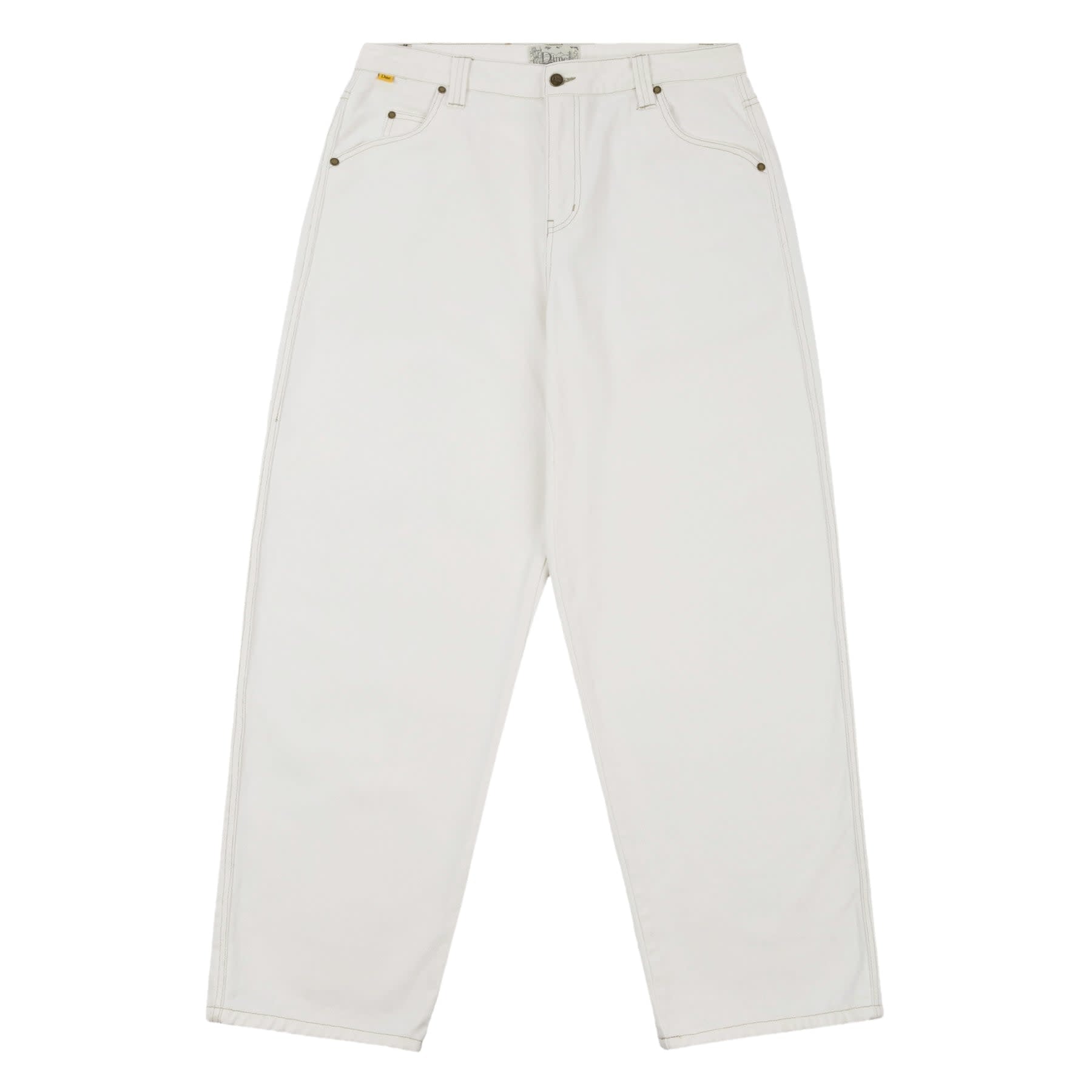 Dime Baggy Denim Pants - Off White – Palm Isle Skateshop