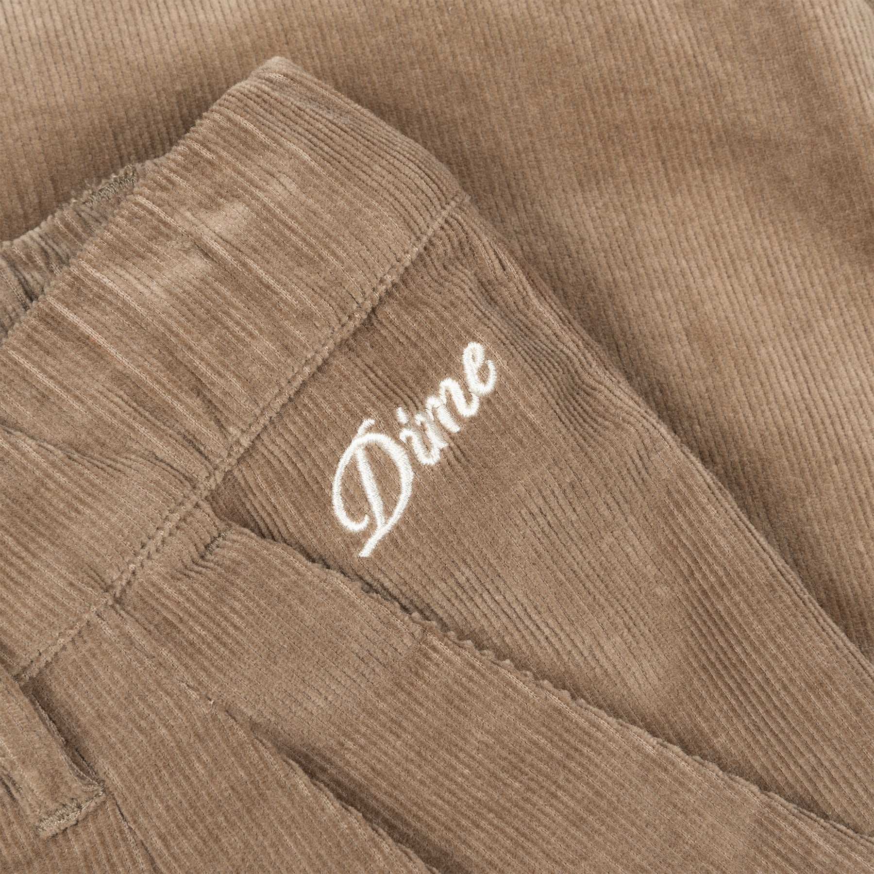 Pantalon plissé en velours côtelé - Marron clair
