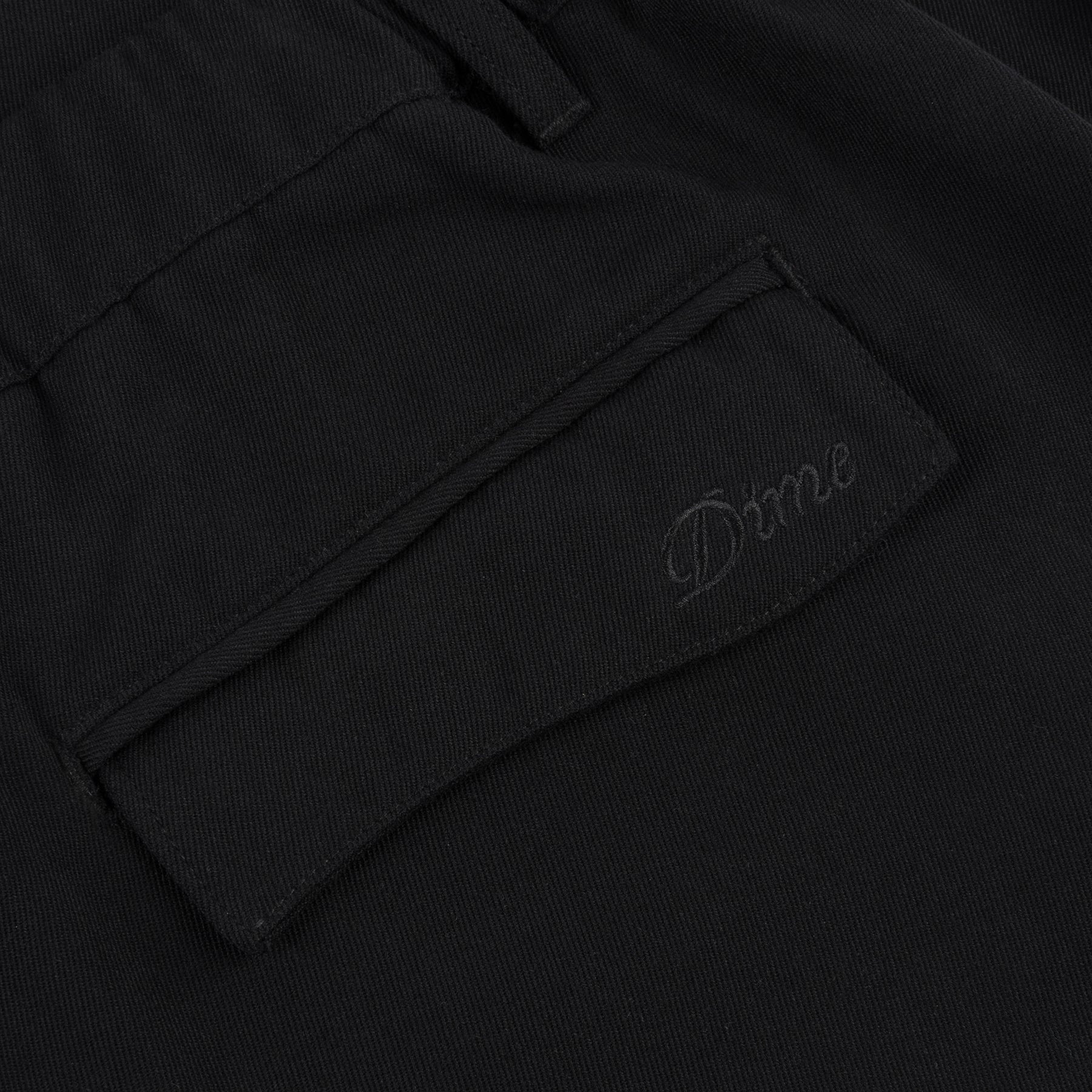 Pantalon plissé en sergé - Noir