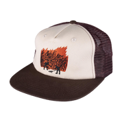 Casquette de camionneur pour pompiers de Brush - Chocolat/blanc cassé