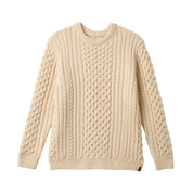 Classic Fisherman Cable Knit Sweater - Oatmeal