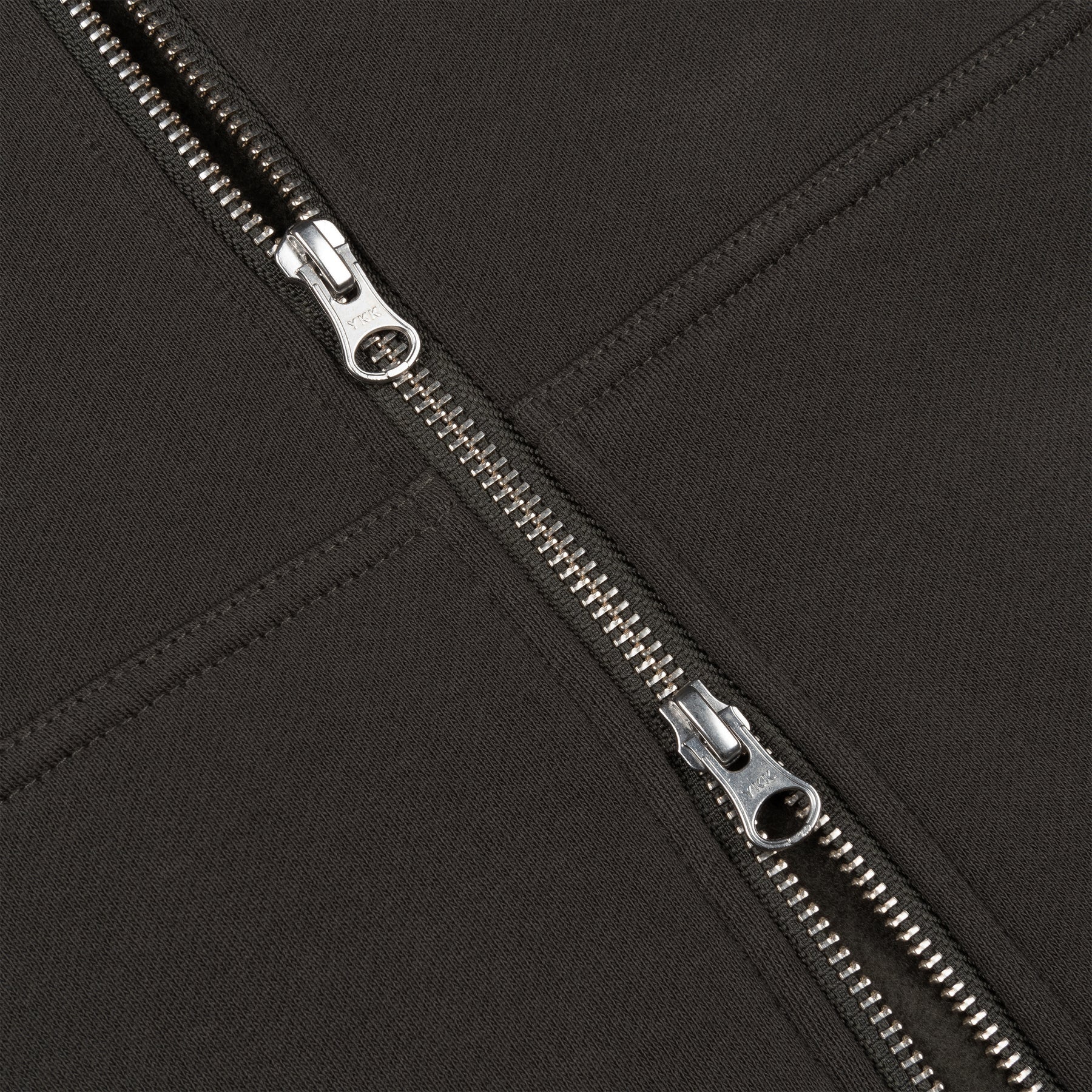 Cursive Small Logo Zip Hoodie - Vintage Black