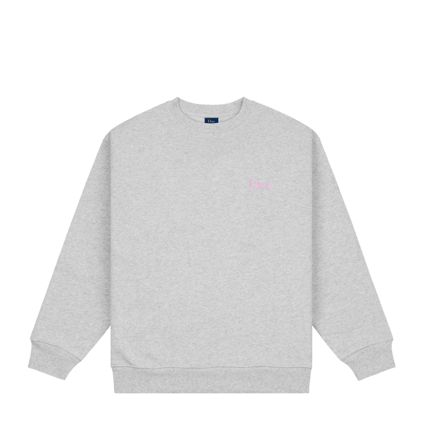 Dime Classic Small Logo Crewneck - Heather Gray – Palm Isle Skateshop