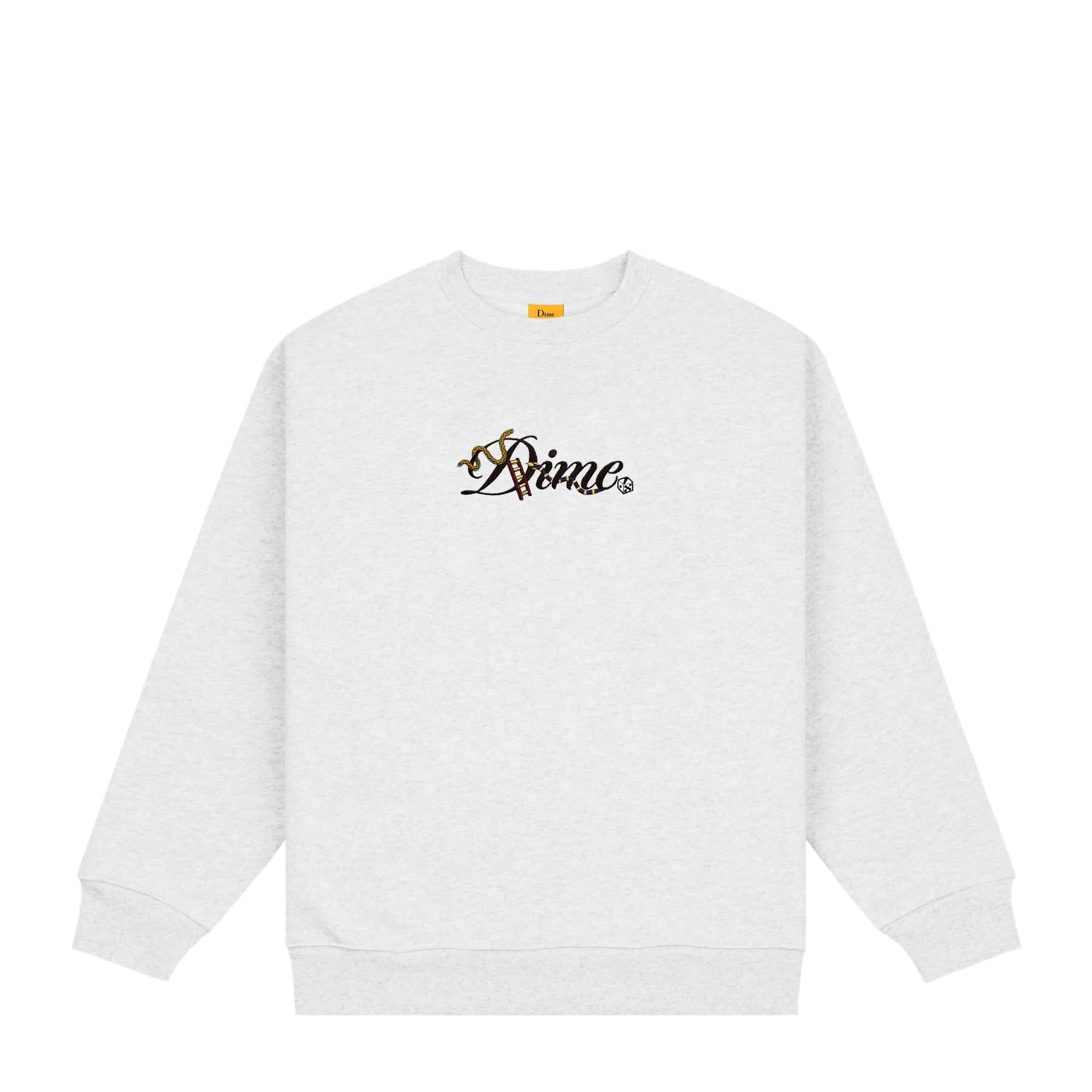 トップス DIME MTL CURSIVE SNAKE CREWNECK Dime Cursive Snake Crewneck - Ash – Palm Isle Skateshop
