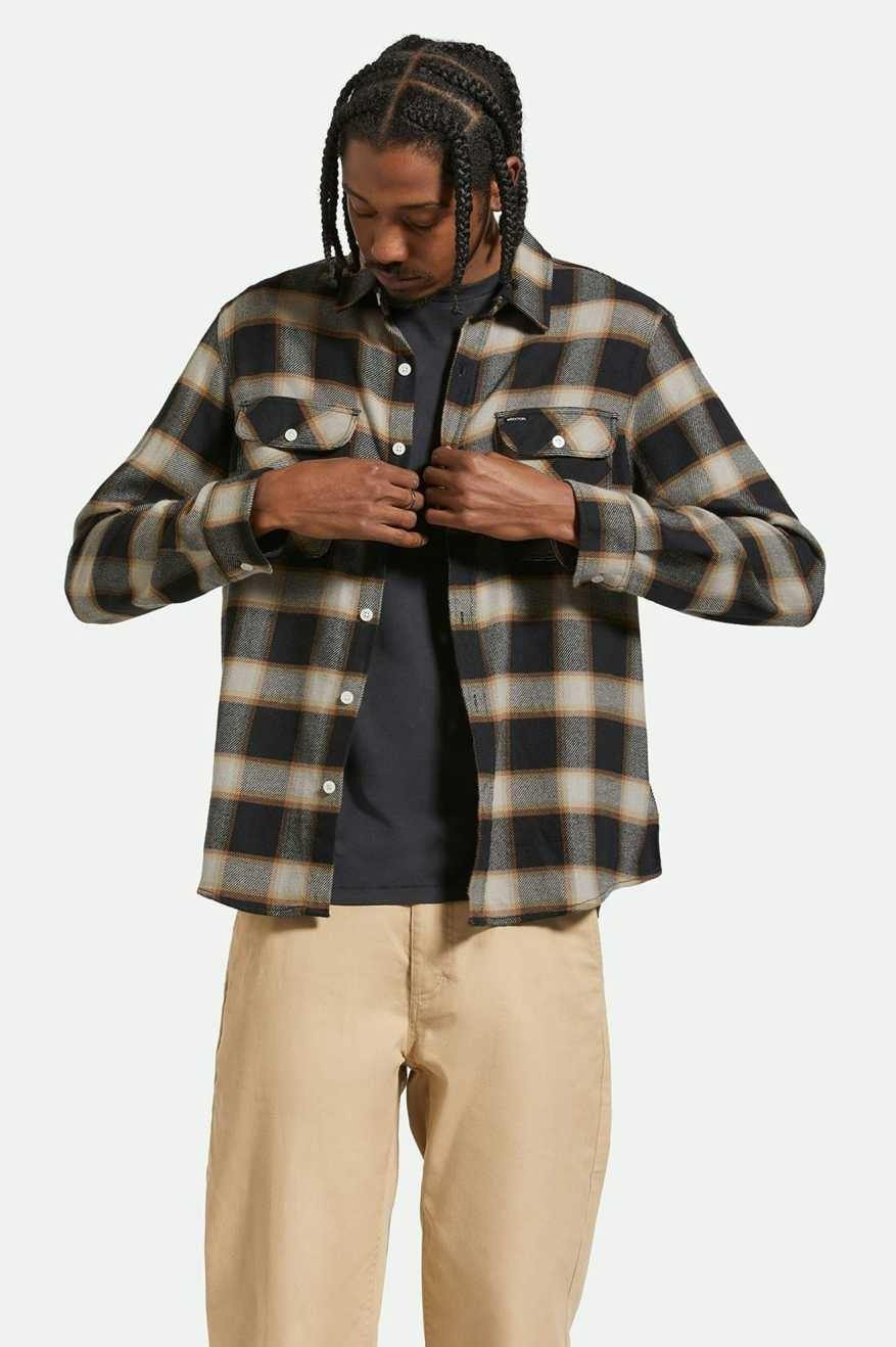 20th Anniversary Bowery L/S Flannel -  Black/Cream