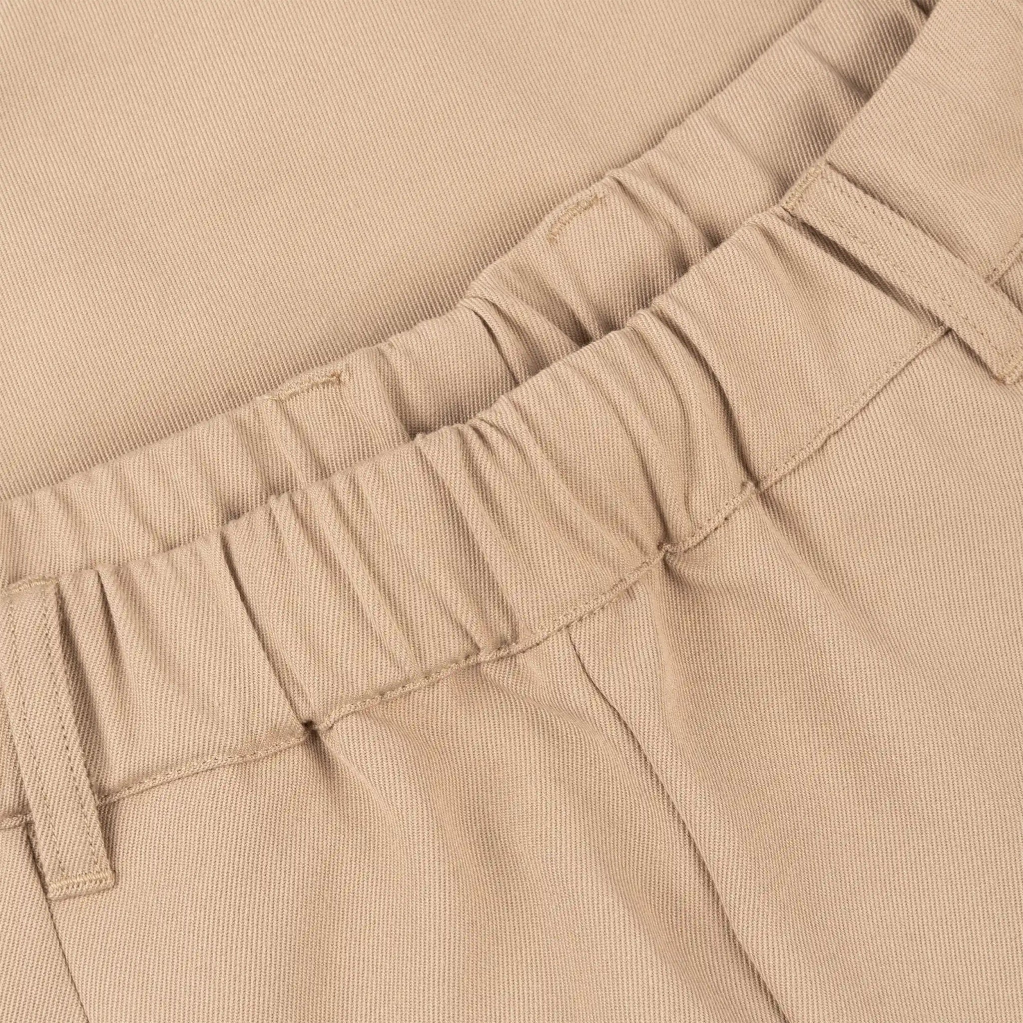 Pleated Twill Pants - Tan