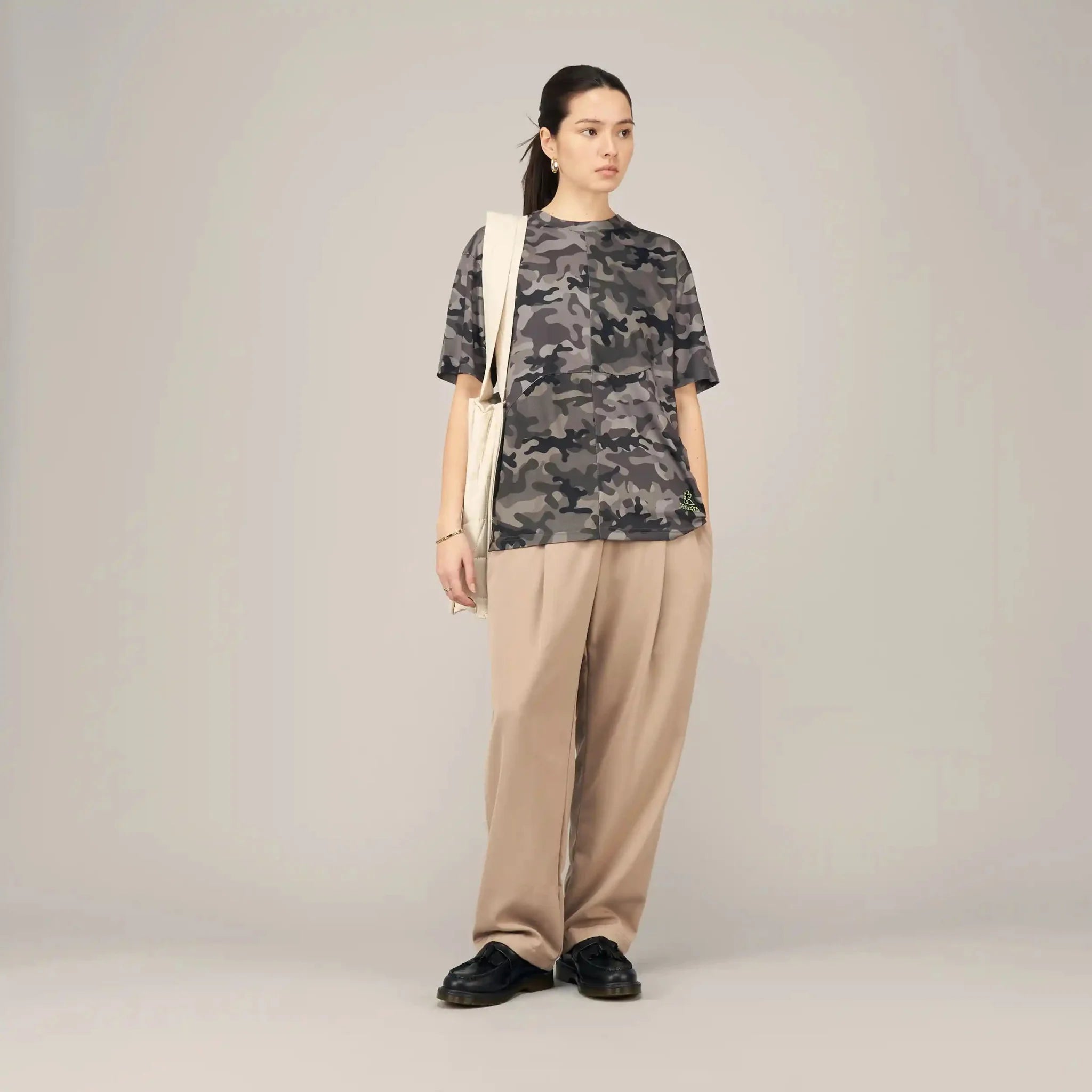 Pleated Twill Pants - Tan