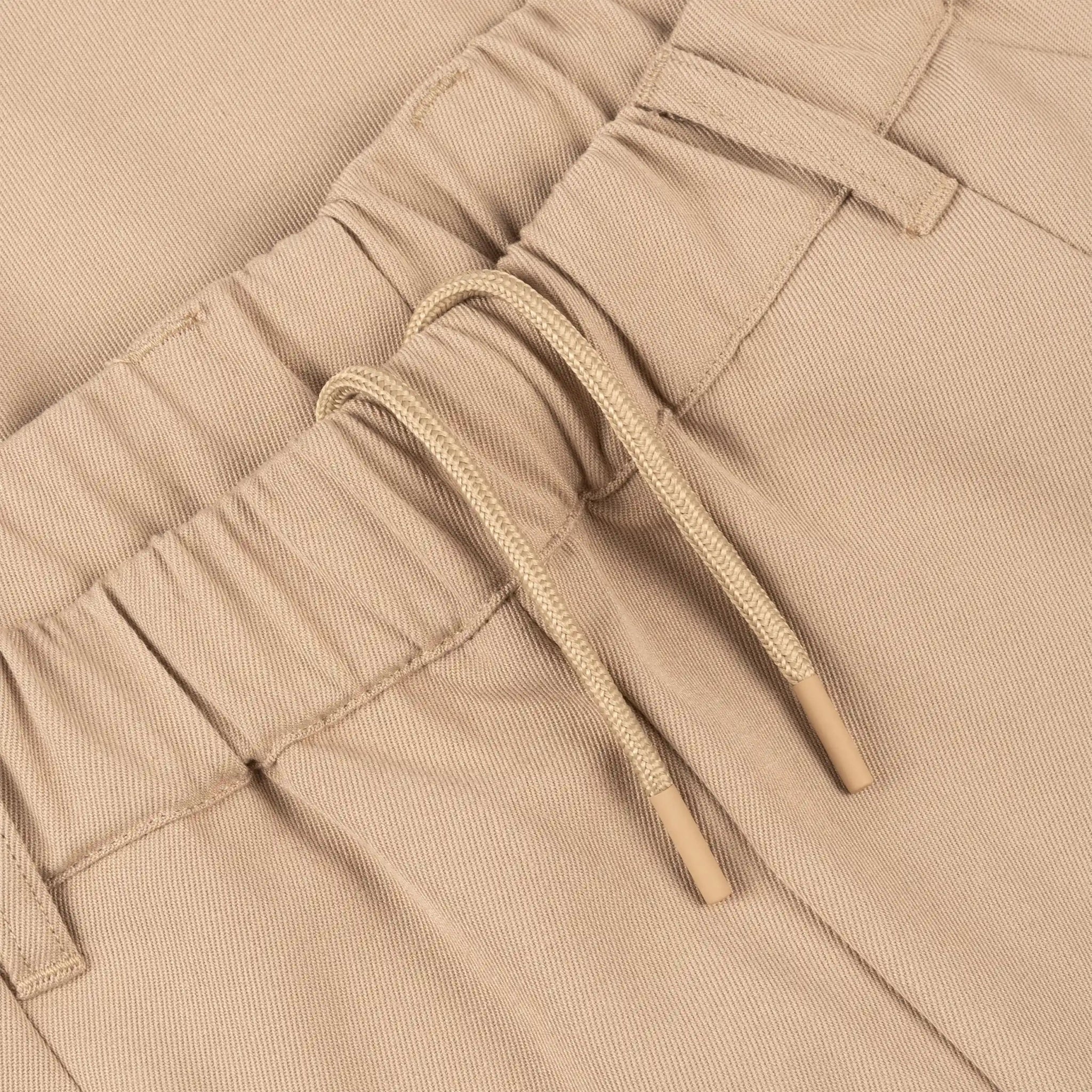 Pleated Twill Pants - Tan