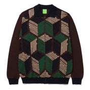 Pull zippé Dimensions - Chocolat