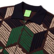 Pull zippé Dimensions - Chocolat