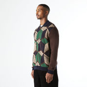 Pull zippé Dimensions - Chocolat