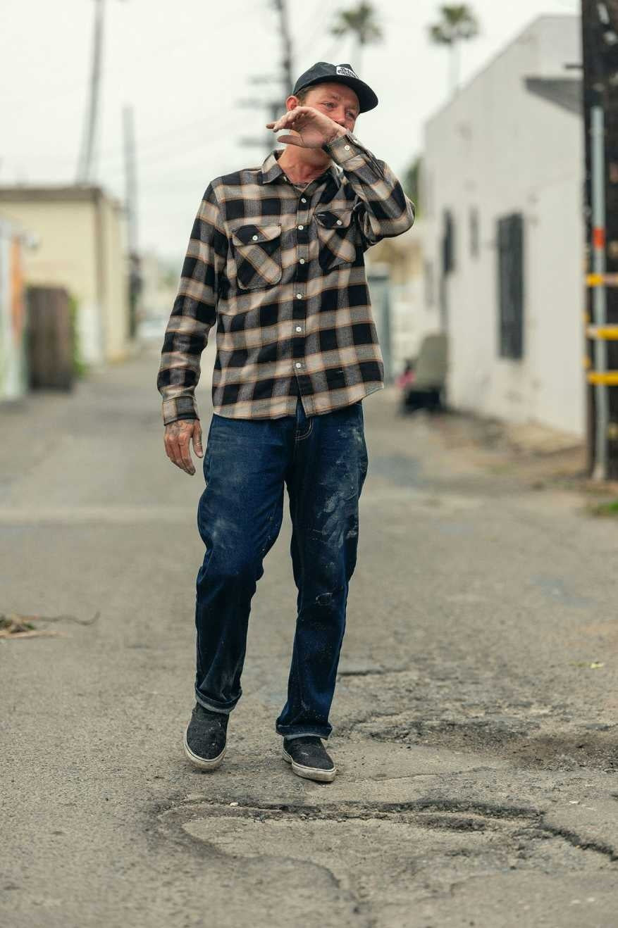 20th Anniversary Bowery L/S Flannel -  Black/Cream