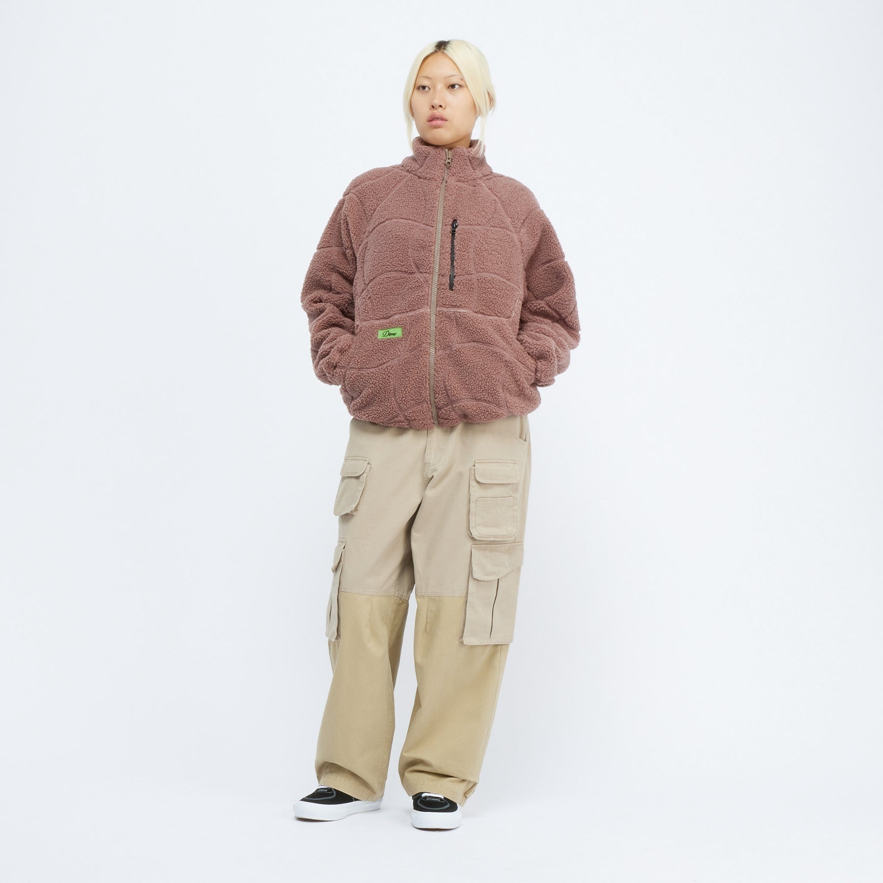 Polaire Sherpa Coverstich - Mauve