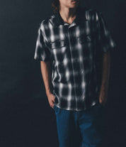 Broadcast Plaid SS Shirt - Black Ombre