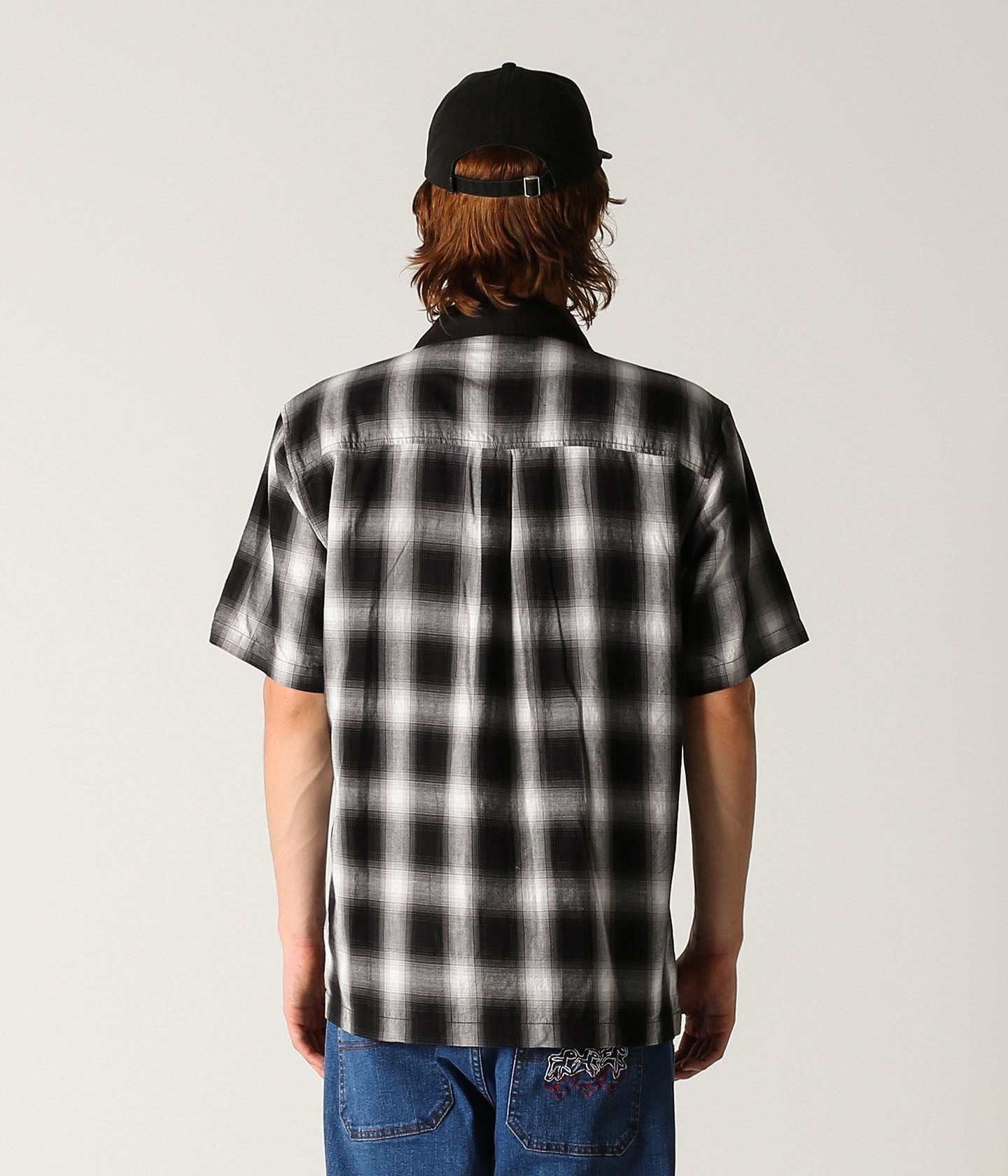 Broadcast Plaid SS Shirt - Black Ombre