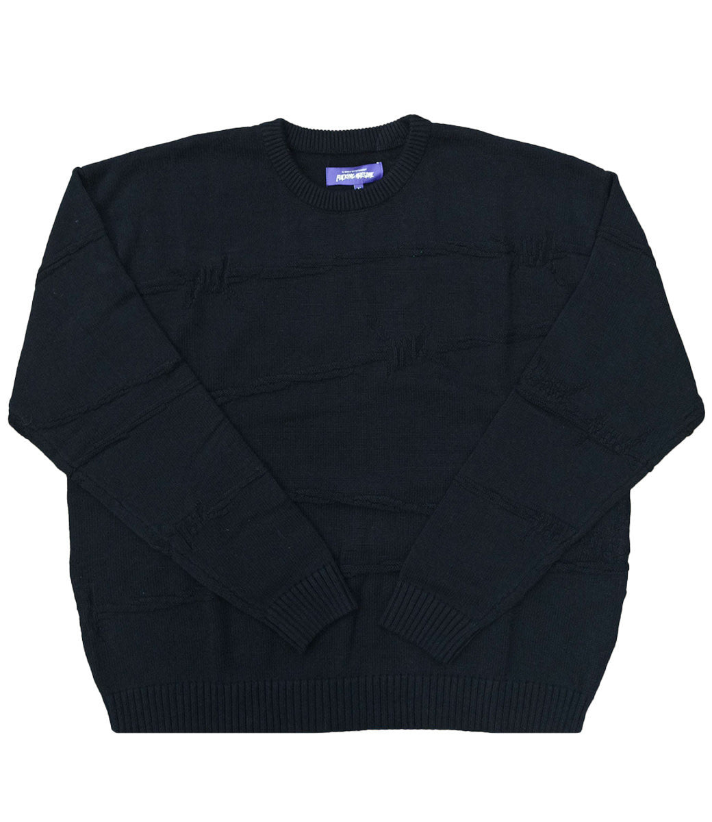 Fucking Awesome Barbed Wire Knit Sweater - Black – Palm Isle Skateshop