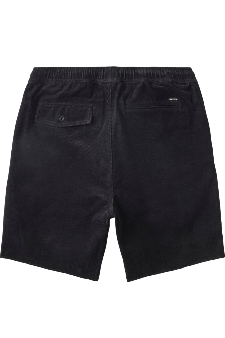 Short Madrid II en velours côtelé 8" - Noir
