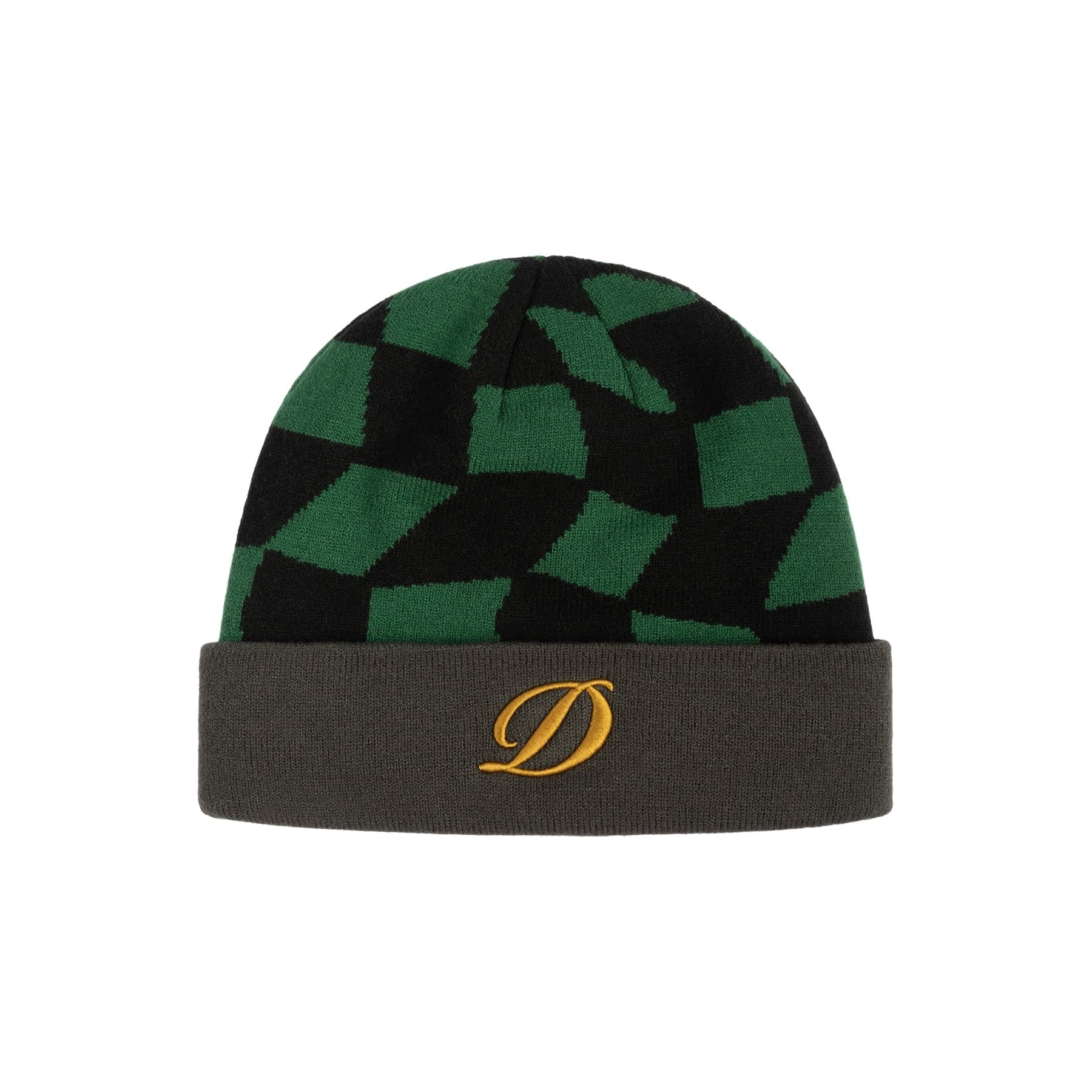 Dime D Checkered Cuff Beanie - Forest Green – Palm Isle Skateshop