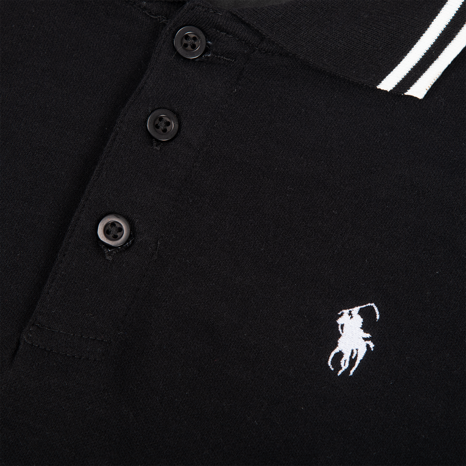 Polo brodé Reaper Jockey - Noir
