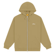 Cursive Zip Hoodie - Oak