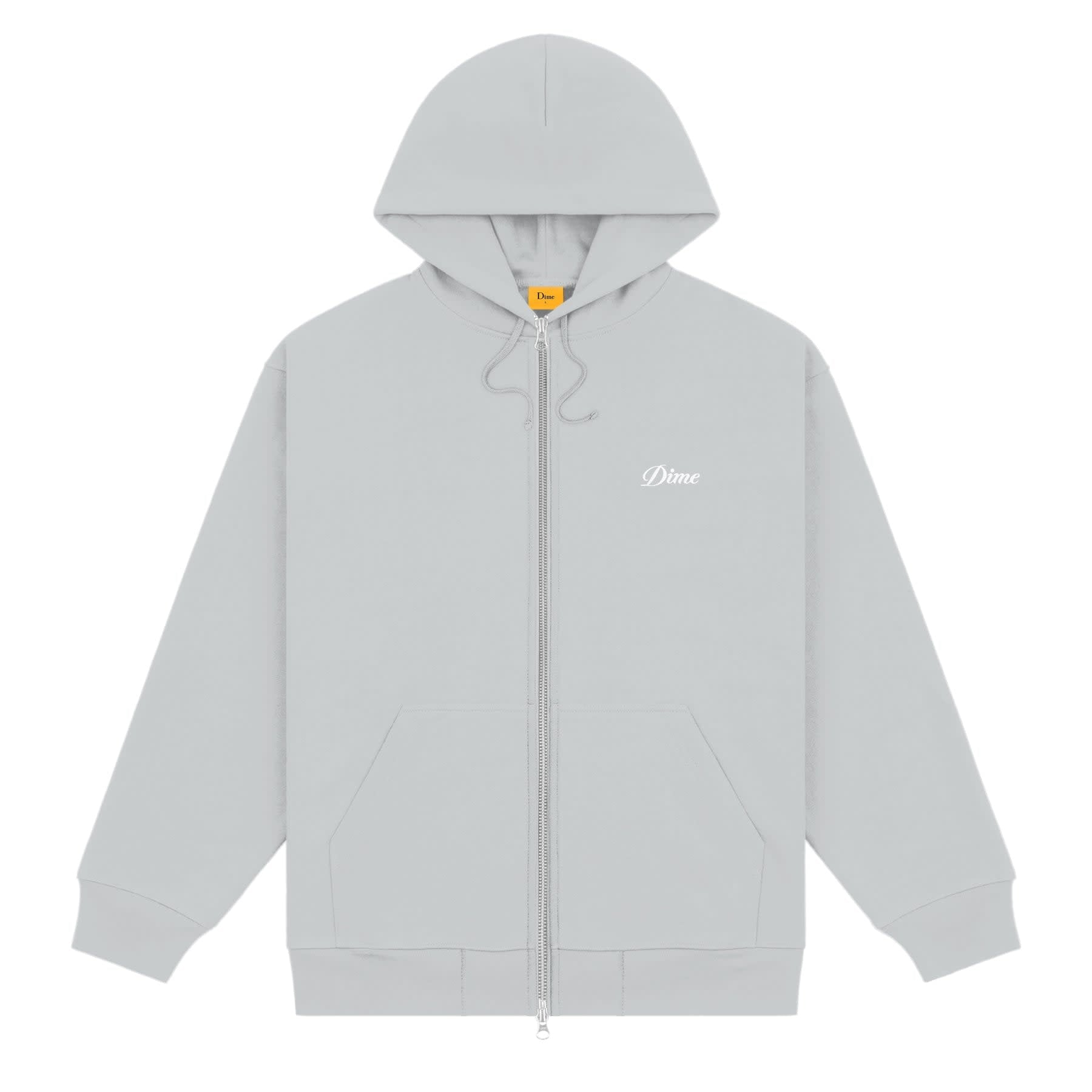Dime Cursive Zip Hoodie - Stone Silver – Palm Isle Skateshop