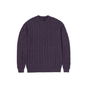 T-shirt ras du cou surteint en jacquard entrelacé - Raisin