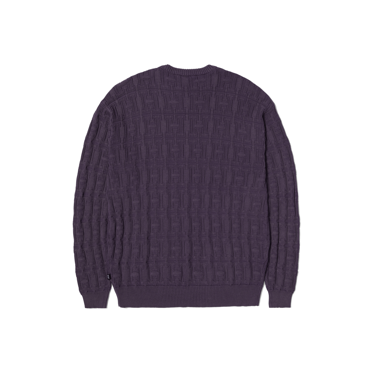 T-shirt ras du cou surteint en jacquard entrelacé - Raisin