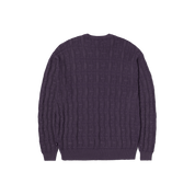 T-shirt ras du cou surteint en jacquard entrelacé - Raisin
