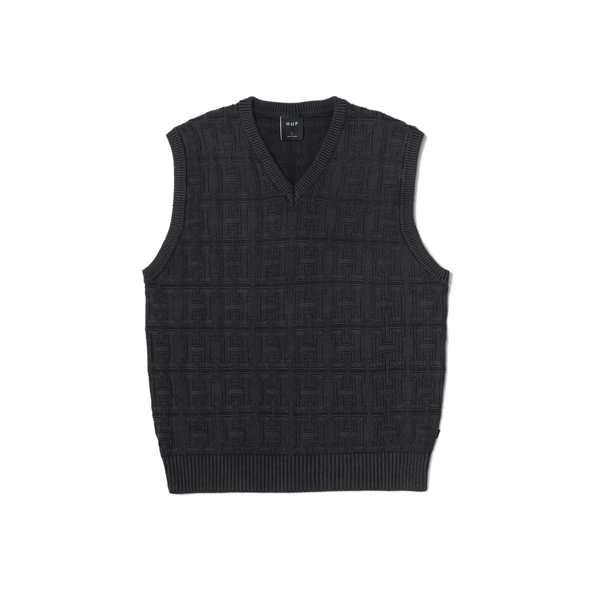 Gilet surteint en jacquard entrelacé - Noir