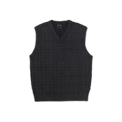 Gilet surteint en jacquard entrelacé - Noir