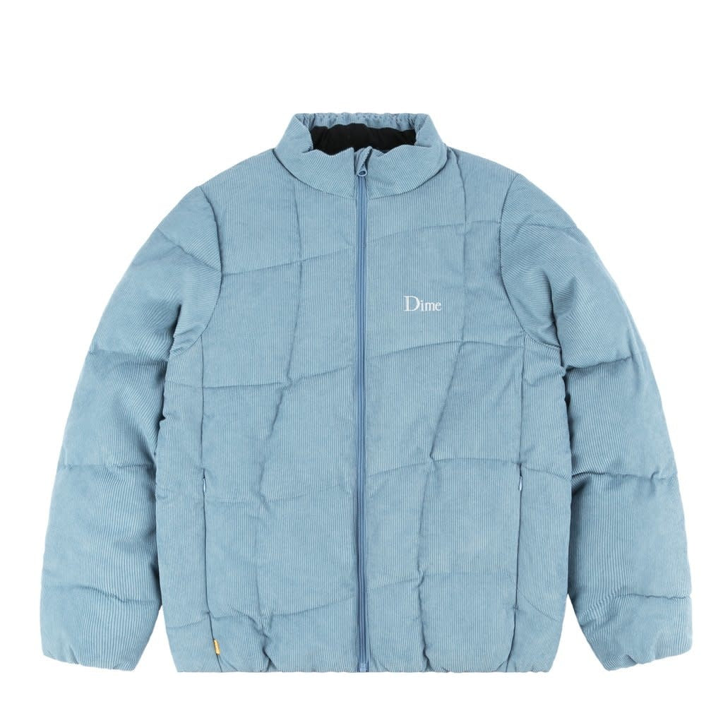 Dime Corduroy Wave Puffer Jacket - Light Blue – Palm Isle Skateshop