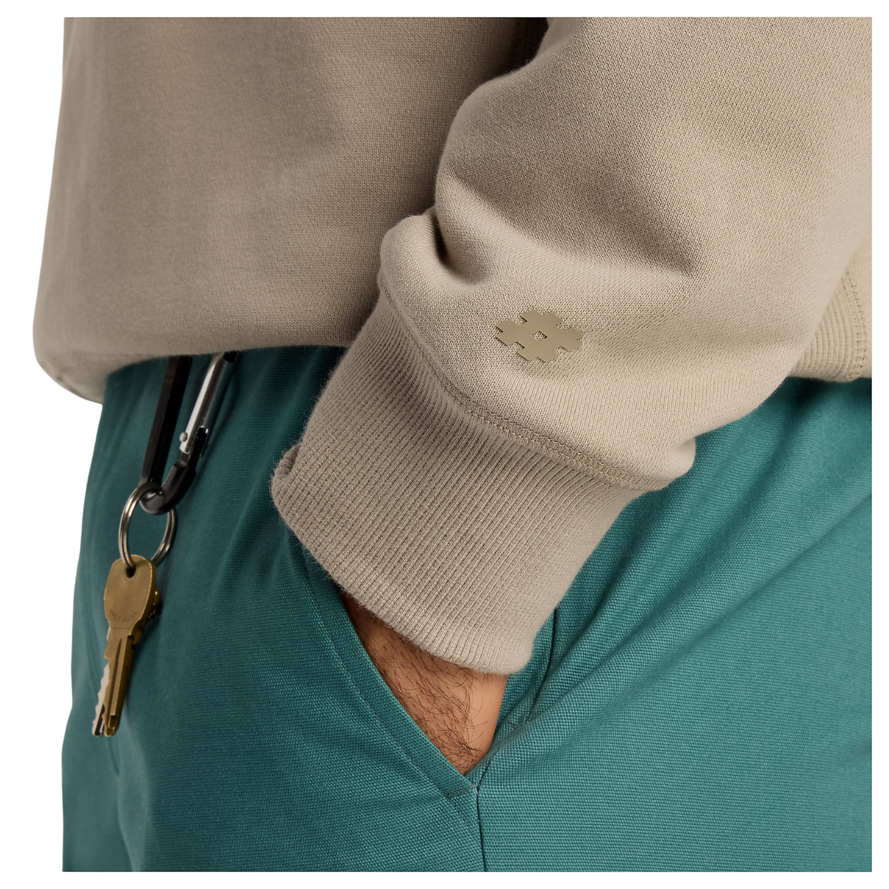 Numeric French Terry Crew - Arid Stone