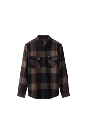 Chemise à manches longues en flanelle Bowery - Gris chiné/anthracite