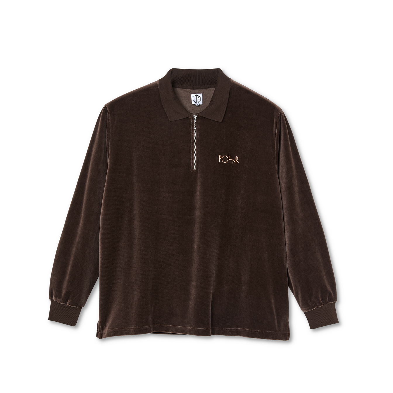 Polar Skate Co. Velour Zip Polo L/S Shirt - Brown – Palm Isle