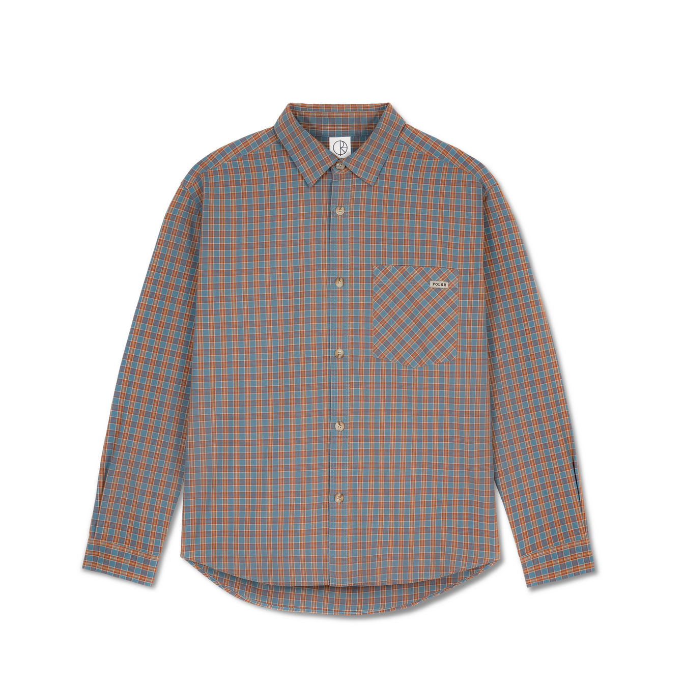 Polar Skate Co. Mitchell LS Shirt - Blue/Rust – Palm Isle Skateshop