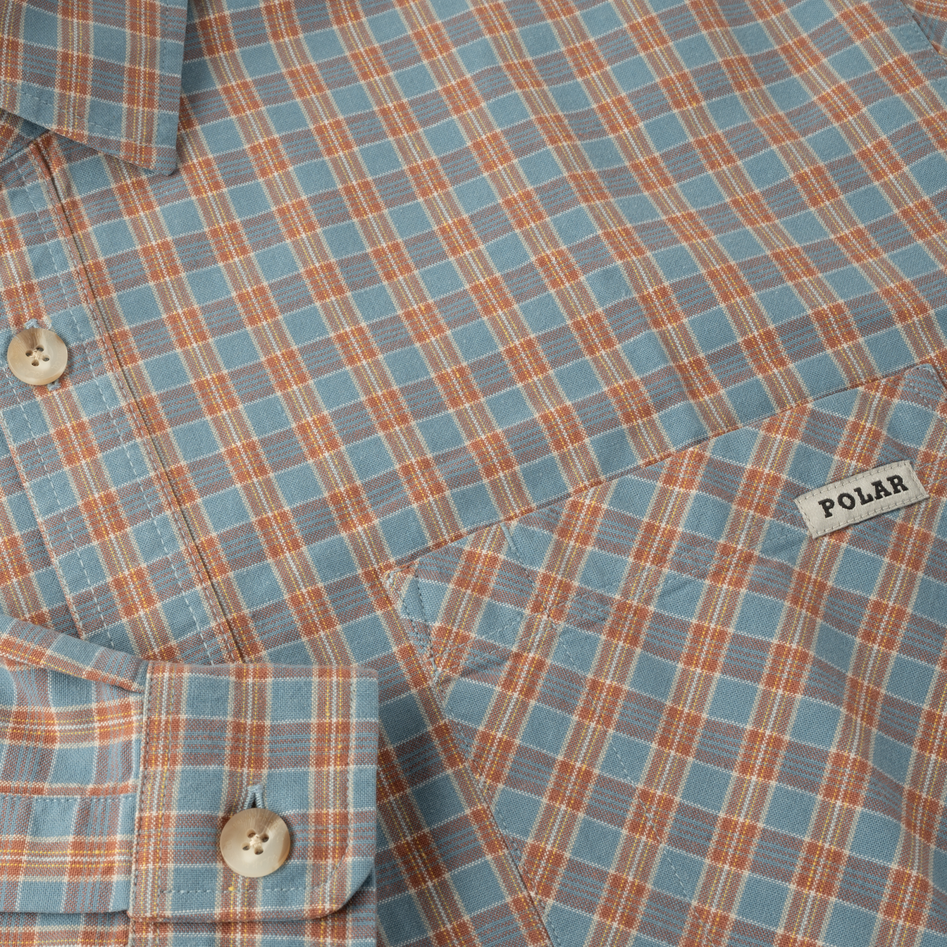 Chemise Mitchell LS - Bleu/Rouille
