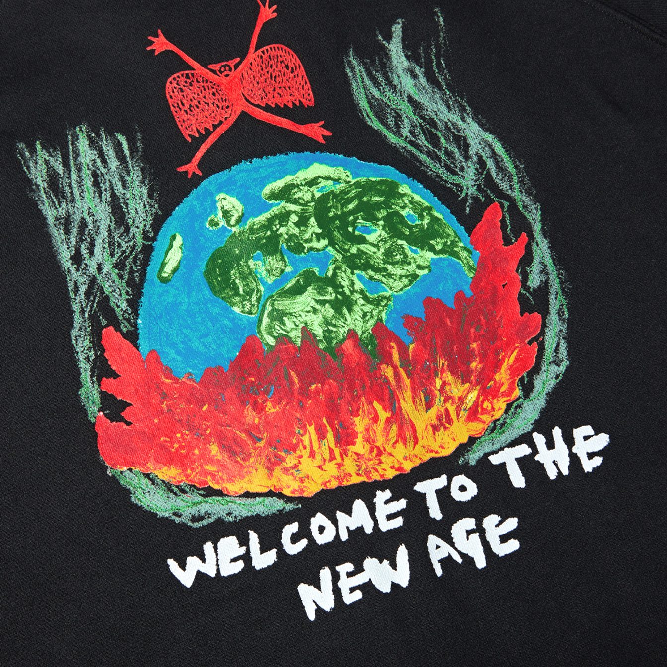 Sweat à capuche zippé par défaut Bienvenue dans la nouvelle ère - Noir